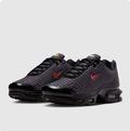 Nike Charcoal Textured Sneakers with Orange Accents & Visible Air Units