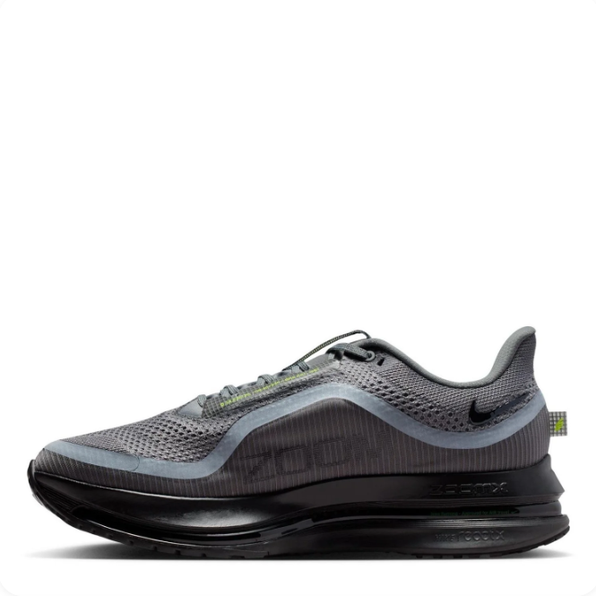 Nike Gray & Black Mesh Sneakers with Lime Accents