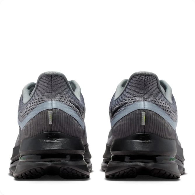 Nike Gray & Black Mesh Sneakers with Lime Accents
