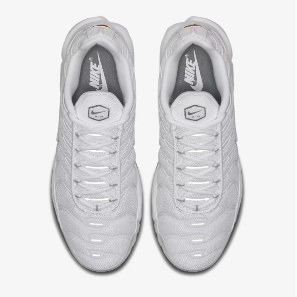 Nike White & Silver Low-Top Sneakers with Visible Air Windows