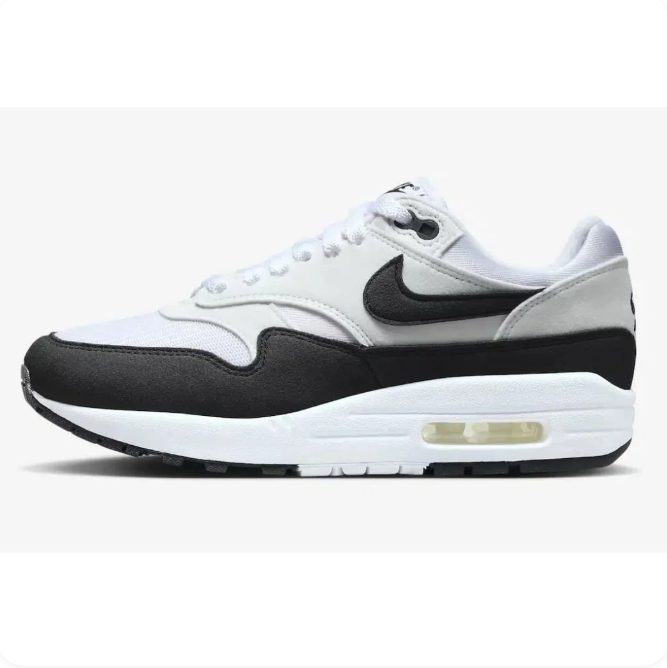 Nike White & Black Low-Top Sneakers with Visible Air Window