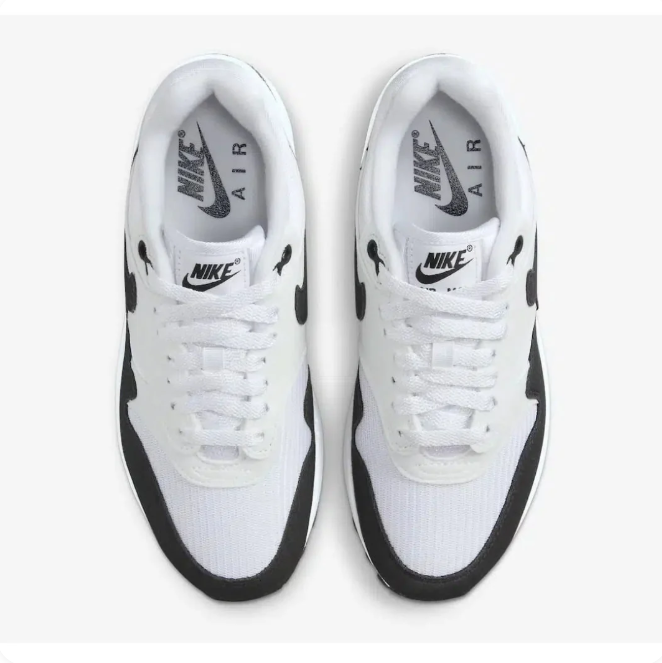 Nike White & Black Low-Top Sneakers with Visible Air Window
