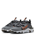 Nike Gray & Orange Low-Top Sneakers with Sculpted White Sole