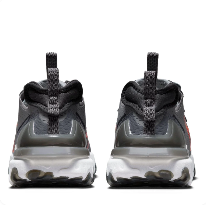 Nike Gray & Orange Low-Top Sneakers with Sculpted White Sole