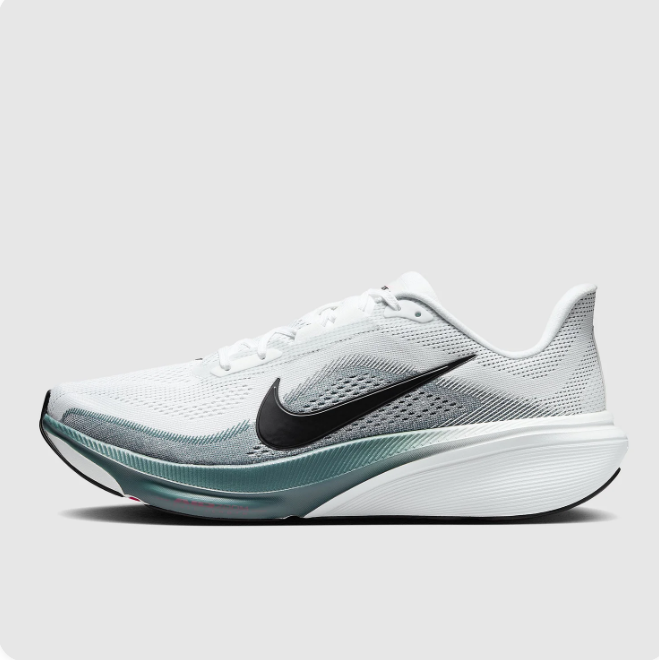 Nike Pegasus 41 White & Teal Low-Top Sneakers with Black Swoosh