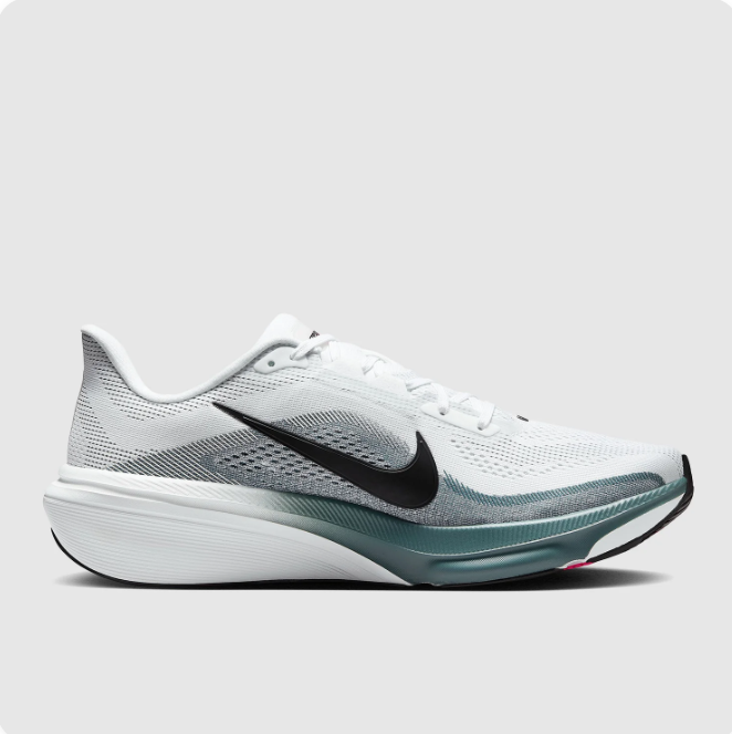 Nike Pegasus 41 White & Teal Low-Top Sneakers with Black Swoosh