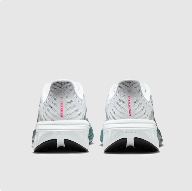 Nike Pegasus 41 White & Teal Low-Top Sneakers with Black Swoosh