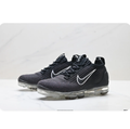 Nike Air VaporMax Black & Gray Knit-Texture Sneakers