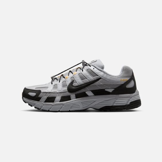 Nike Gray & Black Low-Top Sneakers with Yellow Accents