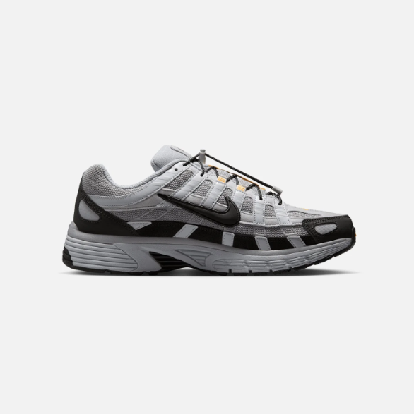 Nike Gray & Black Low-Top Sneakers with Yellow Accents