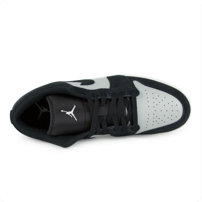 Jordan Black & Light Gray Low-Top Sneakers with White Midsole