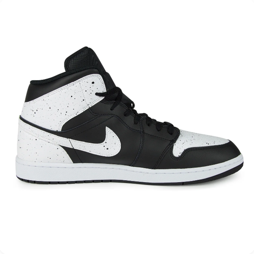Jordan Black & White High-Top Sneakers with Speckled Details