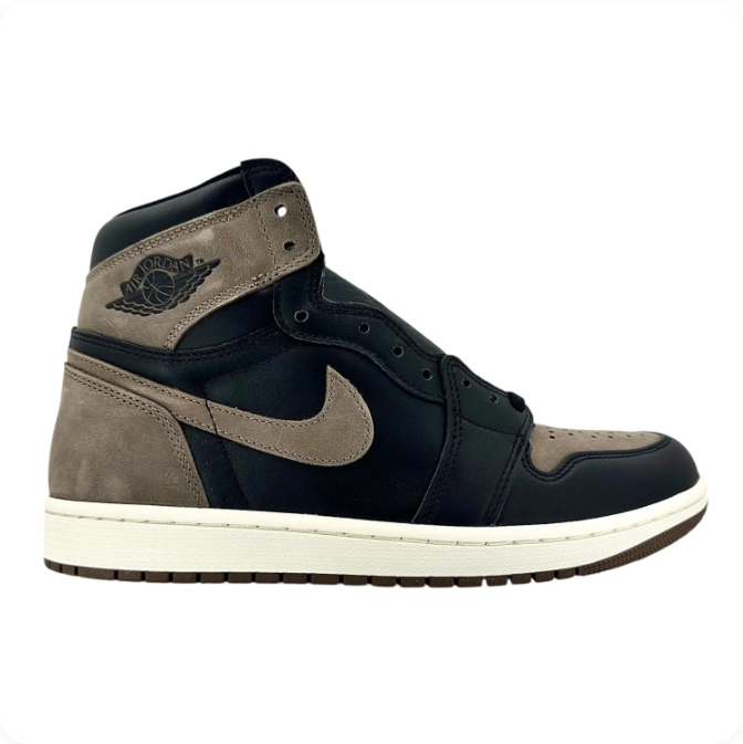 Jordan Black & Taupe High-Top Sneakers